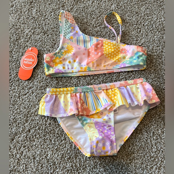Wonder Nation Toddler Two-piece Swimsuit Size 4T NWT - Picture 4 of 10